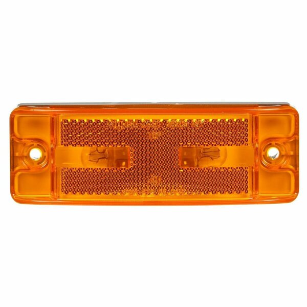 Truck-Lite Incandescent, Yellow Rectangular, 2 Bulb, Marker Clearance Light, Pc, 2 Screw 29203Y3